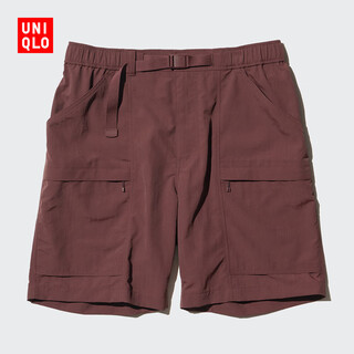 Uniqlo men's and women's nylon casual cargo shorts/pants 470617 477206 470617/19 burgundy 2xl/185/104c