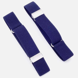Ye yu men's and women's shirt sleeve cuffs, shirt sleeve cuffs, bartender arm cuffs, armbands, sleeve bands, sleeve bundles, suit sleeve fixed elastic bands, 2 navy blue sleeve cuffs