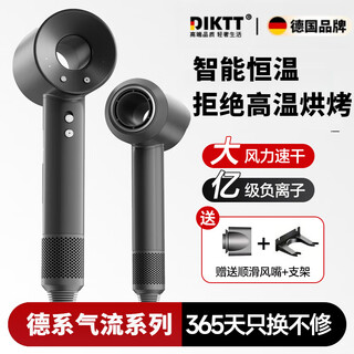 Diktt germany hair dryer home silent negative ions high power does not hurt electricity hair dryer girls special household genuine does not hurt hair silent second dry hair care hair dryer laifen space gray single air nozzle 3 billion negative ions valentine's day gift for your target