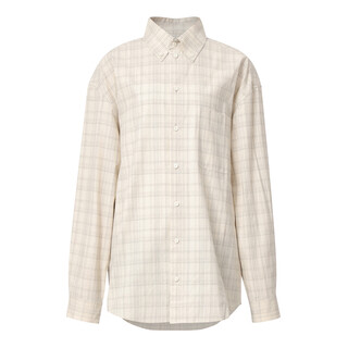 Amass/amass shirt plaid light work style jacket fashionable casual long-sleeved classic shirt 5300911 off-white xs