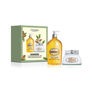 L'occitane sweet almond flavor body set deep nourishing and delicate repair gift box body lotion 200ml+500ml sweet almond flavor body set