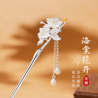 Dijing begonia hairpin ancient style hanfu hairpin tassel hairpin hair accessories hairpin gift box headdress practical hairpin birthday gift