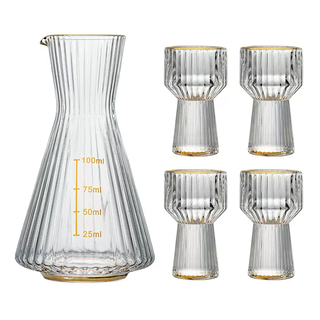Yusenyi high-end chinese crystal glass white wine glass set household light luxury small cup two-quarter wine vessel wine cup wine set one pot four cups