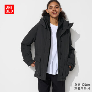 Uniqlo women's high performance composite coat/smart warm fashion technology warm jacket 469899 09 black l /160/88a