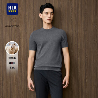Hla hailan house short-sleeved sweater autumn men's 25 simple warm and comfortable sweater for men