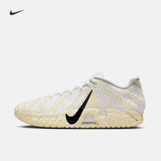 Nike morant 3 men's lightweight practical basketball shoes winter anti-torsion cushioning nike ja 3 hf2794 101 white/black/coconut milk/desert khaki 44