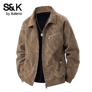 Baleno s&k series spring and autumn american heavyweight trendy brand versatile jackets men's trendy lapel tops loose casual jackets khaki m recommended 100-120jin jin equals 0.5 kg