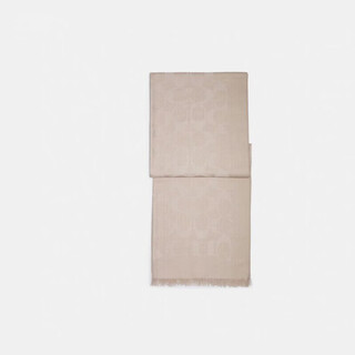 Coach brand direct supply, same style autumn and winter warm wool and mulberry silk scarf for men and women, light brown cb700 new year gift