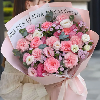 Baihuaguan flower express carnation bouquet real flower birthday gift for mom mother's day elders same-city delivery thank you mom|dy835