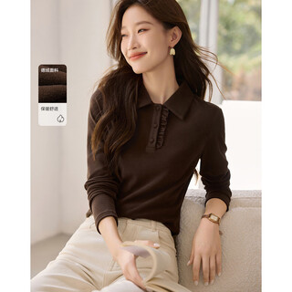 Mohan yimei warm and comfortable lapel fungus age-reducing shirt for women 2025 winter new style german velvet fashion shirt
