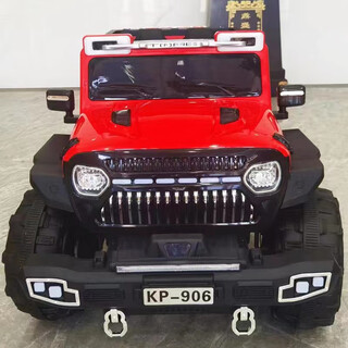 Haowa (haowa) wrangler children's electric car four-wheeled off-road vehicle swing baby remote control toy car can sit in adult stroller large upgraded luminous soft wheel red_remote control_550 motor_all functions_super four drive