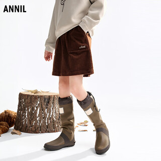 Annai children's clothing girls full waist skirt 2025 autumn new style plastic tang brown 140cm