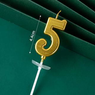 Yusenyi 20 birthday party numbers golden children's one-year-old dessert box candle independent creative cake decoration plug-in purple number 5 long gold 20 pieces