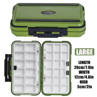 Zailu waterproof thickened fishing gear storage box luya sea fishing fake bait fish hook accessories box parts box waterproof green large 360 waterproof