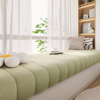 Yusenyi window sill renovation sofa bay window cushion window sill cushion 2025 new balcony cushion high-end special-shaped custom cushion matcha green drooping model (removable and washable) thickness optional 34567911cm