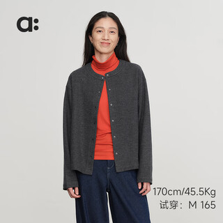 Allblu allblu allblu parent-child fine wool texture merino wool parent-child fine cardigan soft and stylish dark floral gray 165