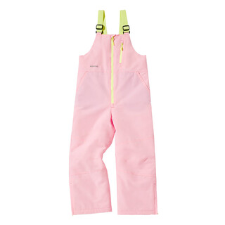 Nan'en new children's ski bibs double-board waterproof thickened winter ski pants for boys and girls pink one size 150