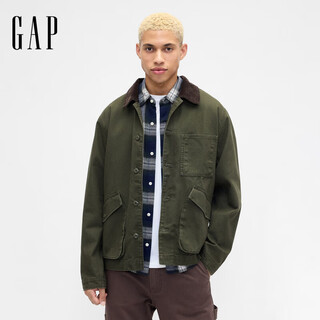 Gap men's 2025 autumn new multi-pocket barn style lapel loose jacket coat us version 799350