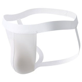 Men's seamless ice silk thong low-waist sexy sexy hot boys new pure desire fitness underwear white m85-105jin jin equals 0.5 kg