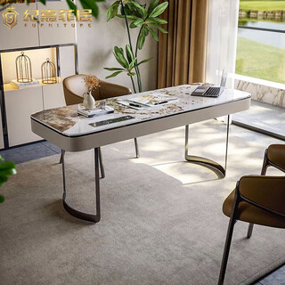 Jijiafeiju modern light luxury desk home desk study designer simple slate italian style minimalist desk lacquered surface + without desktop socket - desk 1.2m