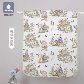 Little tinylittletiny baby diaper pad washable spring and summer newborn baby waterproof cooling pad children's cotton diaper pad peter rabbit manor 60x80cm