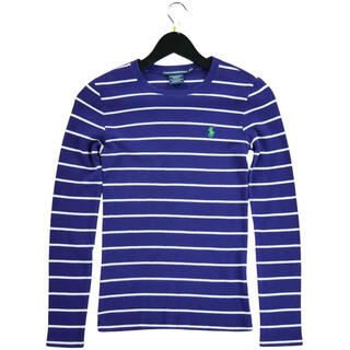 Lauren ralph lauren women's sweater warm and comfortable striped long sleeve daily autumn and winter knitted simple violett one size | eu s