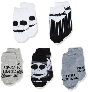 Disney disney baby nightmare before christmas socks 5-pack black and white multicolor 2-4t