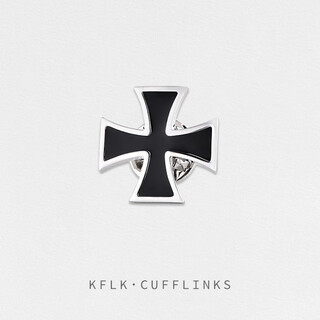 Kaflink (kflk) iron cross brooch high-end lapel pin button collar corner buckle suit clothing accessories men's badge black breast button xz-k012 black brooch 1 piece
