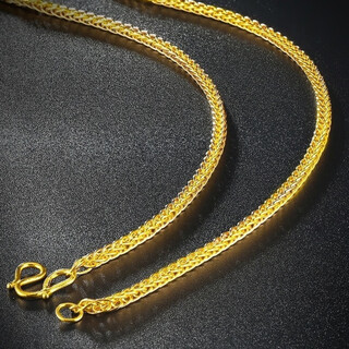 Dianzhao old phoenix gold store pure necklace 9999 clavicle chain men's wearable versatile gold chain length 45cm 4.69g