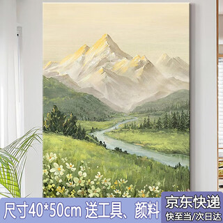 Bo naling rizhao jinshan scenery diy digital oil painting filling and coloring living room and dining room large size oil hand-painted decorative painting rizhao jinshan 103 main picture 40*50