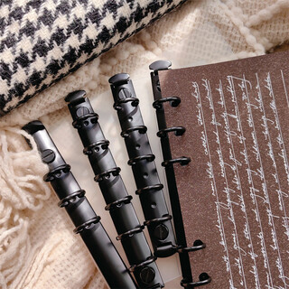 山头林村黑环活页插板A5A6A7M5A8SLIMPVC双环工具配件 A9黑环_插板(20mm)