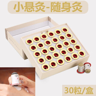 蕲益堂小悬灸艾灸贴随身灸家用艾灸盒艾柱陈年蕲艾条倒流烟灸 小悬灸1盒【30粒】