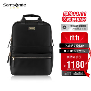 Samsonite business commuting backpack computer bag 15.6-inch women's backpack large capacity large opening no0 gift