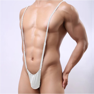 Zi jiafu sexy suspender-type adjustable one-piece thong t-pants bag design men's one-piece underwear gay z white one size