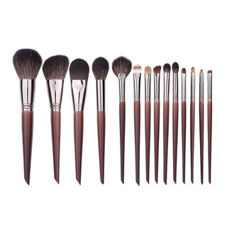 Cangzhou animal hair makeup brush set 14 soft beauty tools for beginners complete set of makeup brushes wholesale 14 animal hair bare brushes 0 stickers