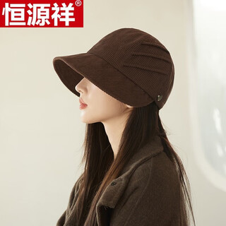 Hengyuanxiang velvet thickened hat women's ruth same style autumn and winter fisherman hat 20245 new fashion trend baseball cap coffee spring and summer one size