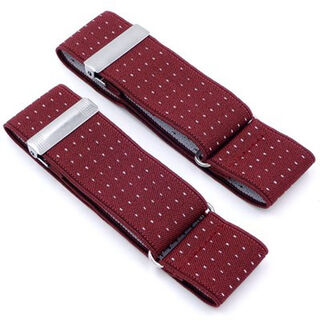 Ye yu fabric sleevebands shirt sleevebands bartender armbands armbands sleevebands men's and women's sleeve bundles suit cufflinks soothing shen wei wine red + white dots