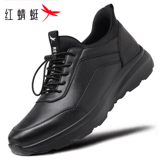 Red dragonfly flash shoes men's low-top versatile business casual shoes men's lightweight soft soled travel shoes wta450361 black 42