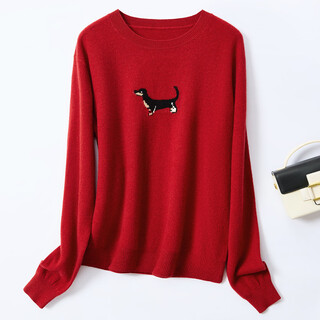 Jinju 100% pure wool knitted sweater for women, versatile, simple, fashionable, niche temperament, long-sleeved warm base shirt top