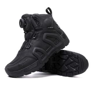 Nine-gulang rattlesnake head layer cowhide motorcycle shoes waterproof and windproof motorcycle riding shoes motorcycle road riding equipment couple black 40