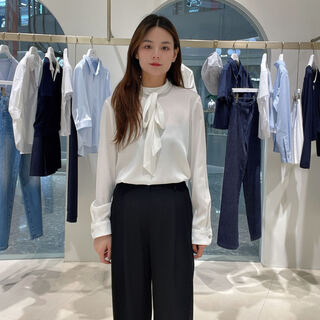 伊芙丽（eifini）女士休闲简约衬衫1G1122241 云舒白 S