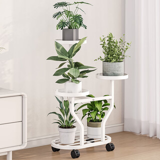 Wojia flower shelf living room floor-standing balcony storage rack outdoor courtyard succulent iron flowerpot bracket shelf extension rack