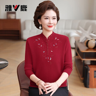 Yalu mother's woolen sweater for women winter new style 100% sheep wool stylish sweater warm temperament sweater for women
