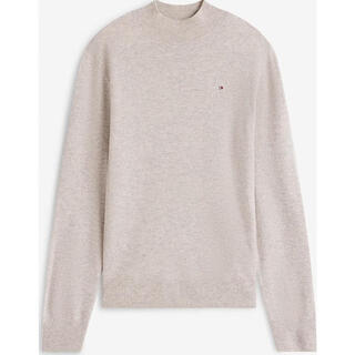 Tommy hilfiger women's sweater warm and comfortable solid color autumn and winter daily knitted simple hellgrau one size | xxxl