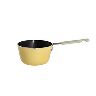 Cooker king single-person mini lightweight pot for frying fried eggs with hot milk, silicone anti-scalding food pan for gas stoves, cooking sesame oil pouring pot - 12cm*6.8cm 1 inch