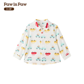 Pawinpaw cartoon bear children's clothing 26 spring new baby boy full print shirt
