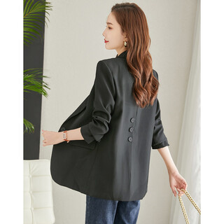 Terre bleue autumn new fashion loose and slim long-sleeved lapel one-button small fragrant style women's casual small suit jacket