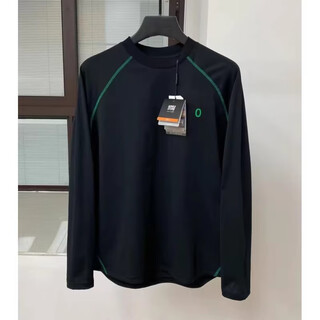 Mango plum purple right shoulder quick-drying long-sleeved t-shirt men's autumn running sports training clothing outdoor cycling clothing bottoming shirt black l