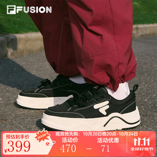 Fila fusion women's shoes trendy brand 50-50 dx ii cvs canvas shoes 2025 season new lifestyle skate shoes women's shoes black/milk white-bg 37.5