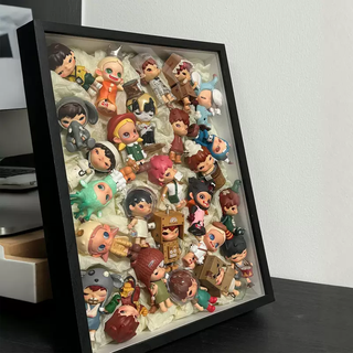 Yusenyi home goods blind box storage display rack photo frame diy model dust cover display box display rack black hollow 5cm 16 inch (inner diameter 30x40) (only photo frame)